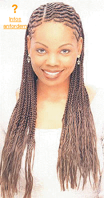 Geflochtene haare an der kopfhaut