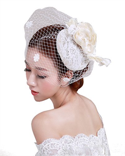 Damen Hut Mit Blumen - Sonnenhut Für Hochzeit & Strand, Einheitsgröße