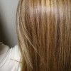 Blonde haare mit braunen strähnen